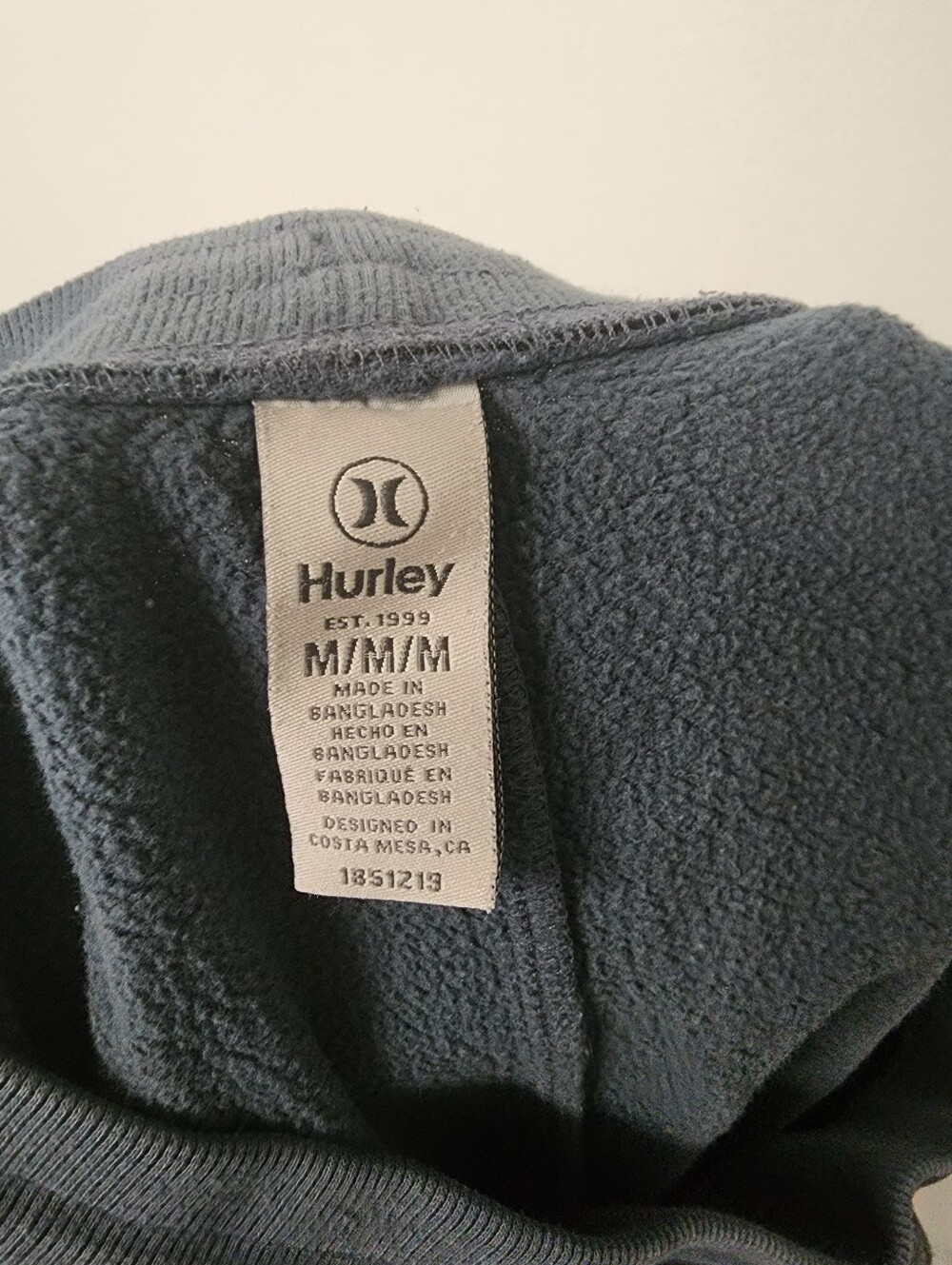 Men's Hurley Navy Drawstring Jogger Pants - Picture 3 of 3